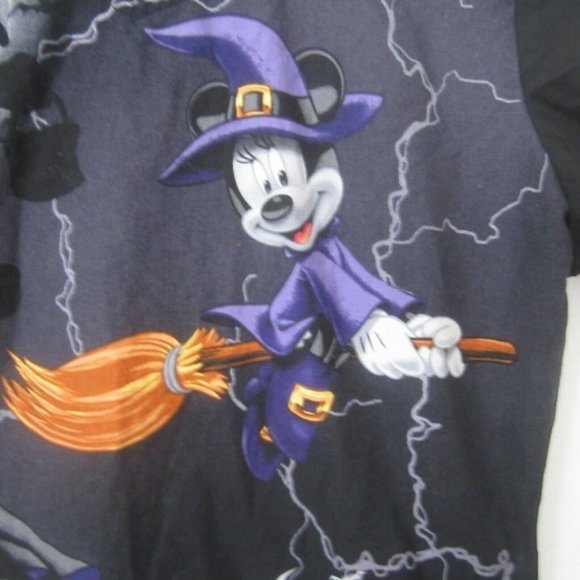 Disney Medical Scrub Shirt Womens Halloween Mickey Minnie Mouse Witch Vampire - Picture 6 of 10